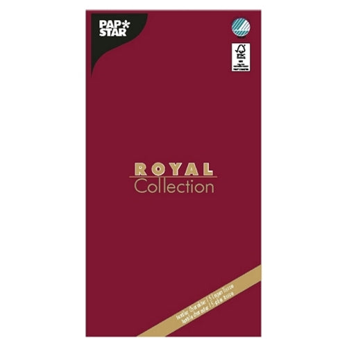 Papstar 10x Tischdecke, Tissue "ROYAL Collection" 120 cm x 180 cm bordeaux