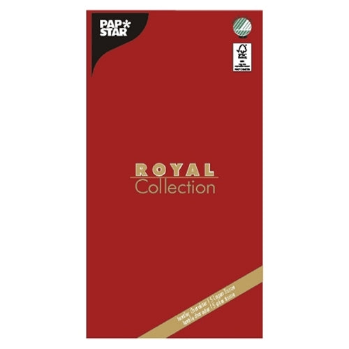 Papstar 10x Tischdecke, Tissue "ROYAL Collection" 120 cm x 180 cm rot