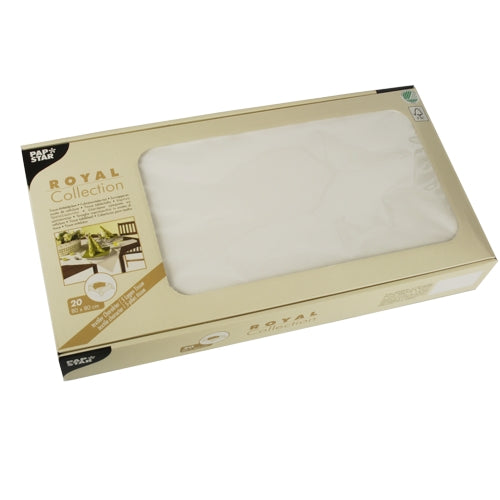 Papstar 5x 20 Mitteldecken, Tissue "ROYAL Collection" 80 cm x 80 cm weiss