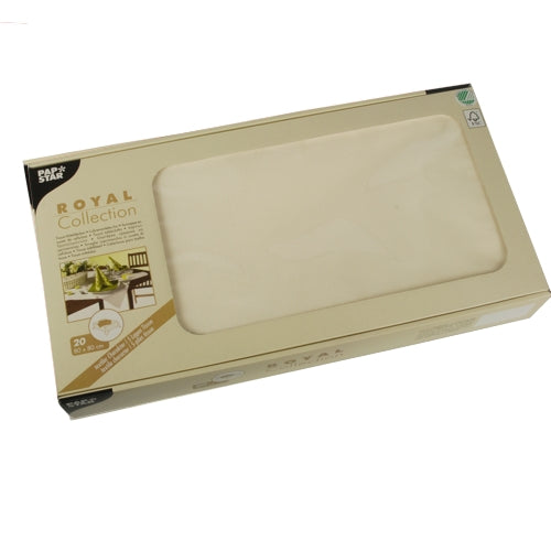 Papstar 5x 20 Mitteldecken, Tissue "ROYAL Collection" 80 cm x 80 cm champagner