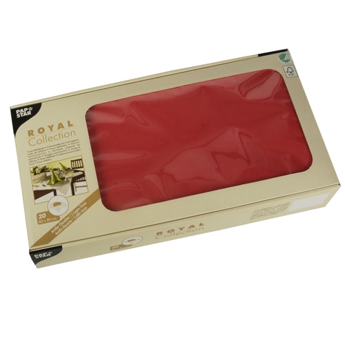 Papstar 5x 20 Mitteldecken, Tissue "ROYAL Collection" 80 cm x 80 cm rot