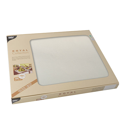 Papstar 6x 100 Tischsets, Tissue "ROYAL Collection" 30 cm x 40 cm weiss