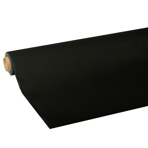 Papstar 10x Tischdecke, Tissue "ROYAL Collection" 5 m x 1,18 m schwarz