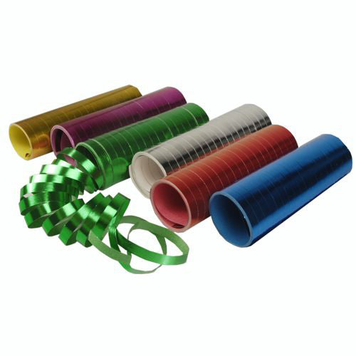 Papstar 30x Luftschlangen 4 m farbig sortiert "Metallic"