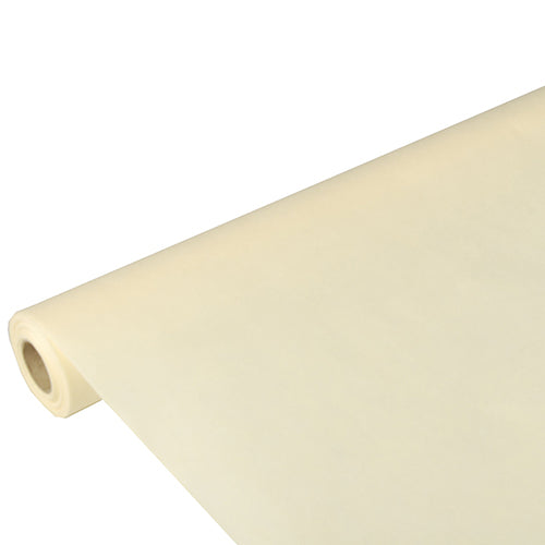 Papstar 10x Tischdecke, stoffähnlich, Vlies "soft selection" 10 m x 1,18 m creme