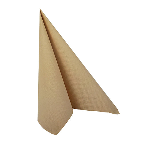 Papstar 12x 20 Servietten "ROYAL Collection" 1/4-Falz 33 cm x 33 cm sand