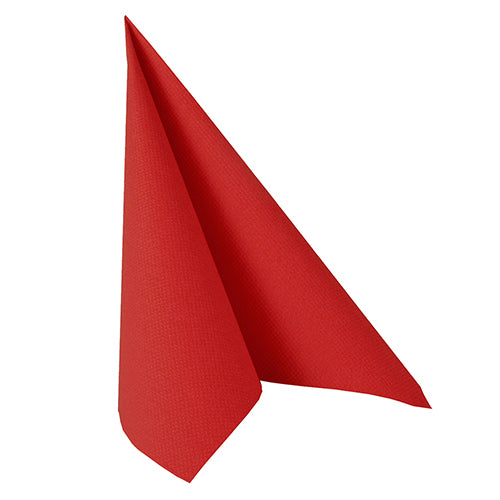 Papstar 160 Servietten "ROYAL Collection" 1/4-Falz 40 cm x 40 cm feuerrot