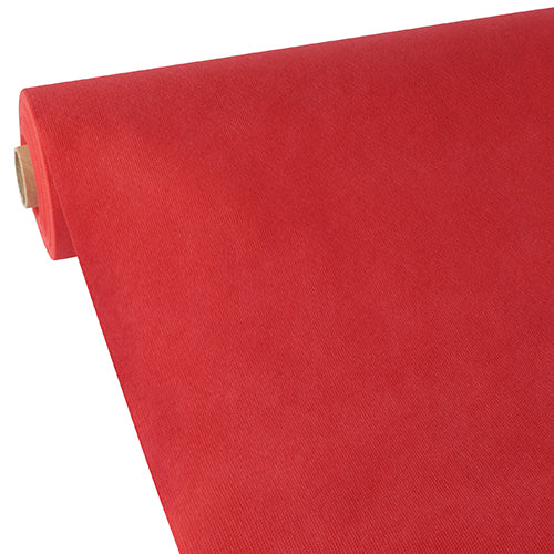 Papstar 3x Tischdecke, stoffähnlich, Vlies "soft selection" 40 m x 1,18 m rot