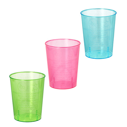 Papstar 24x 40 Gläser für Schnaps, PS 4 cl Ø 4,2 cm · 5,2 cm farbig sortiert