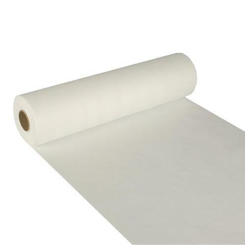 Papstar 4x Tischläufer, stoffähnlich, Vlies "soft selection" 24 m x 40 cm weiss