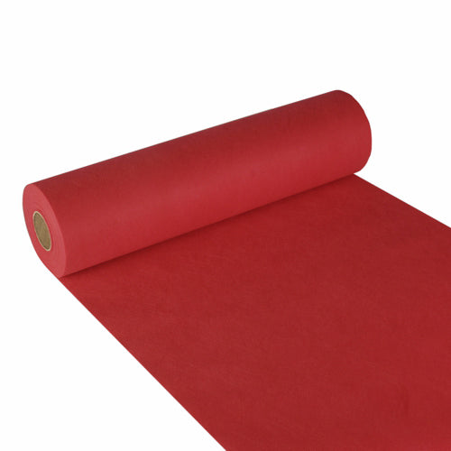 Papstar 4x Tischläufer, stoffähnlich, Vlies "soft selection" 24 m x 40 cm rot