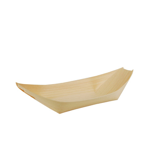 Papstar 500 Fingerfood - Schalen, Schiffchen, Holz, Serie: Pure, 21,5cm x 10cm