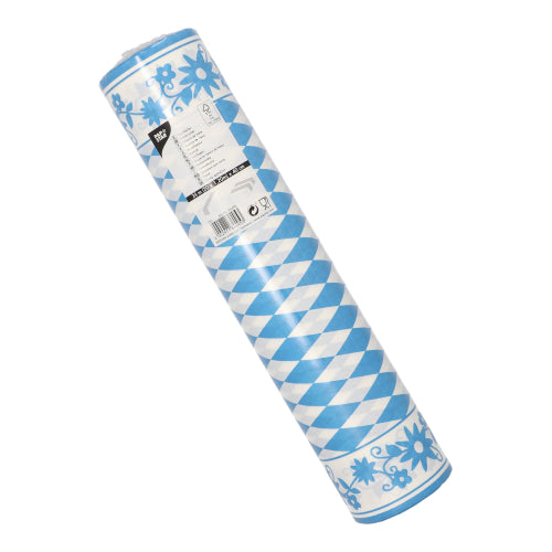 Papstar Tischläufer "Bayrisch Blau", Airlaid, Blau und Weiß, Durchmesser: 40cm Länge: 24m