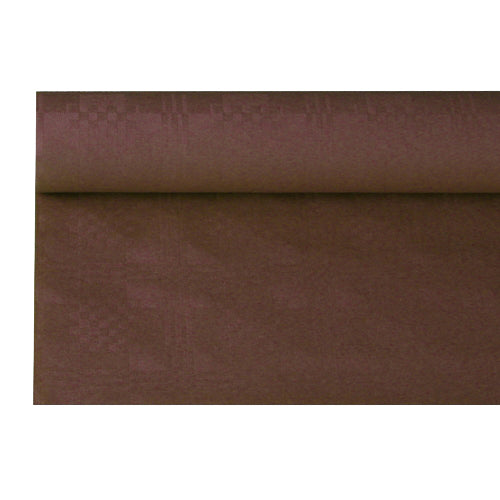 Papstar 6x Papiertischtuch mit Damastprägung 8 m x 1,2 m braun