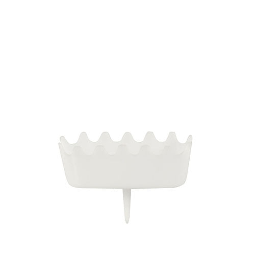 Papstar 12x Halter für Zahlenkerzen 3,8 cm x 4,9 cm x 1,2 cm weiss