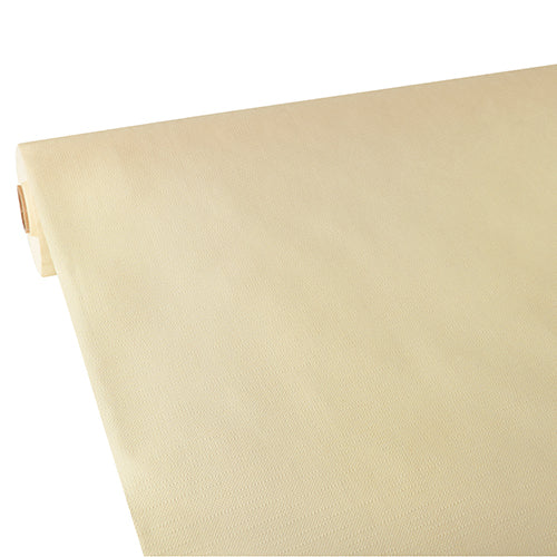 Papstar 2x Tischdecke, stoffähnlich, Vlies "soft selection plus" 25 m x 1,18 m champagner