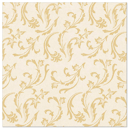 Papstar 250 Servietten "ROYAL Collection" 1/4-Falz 40 cm x 40 cm champagner "Damascato"