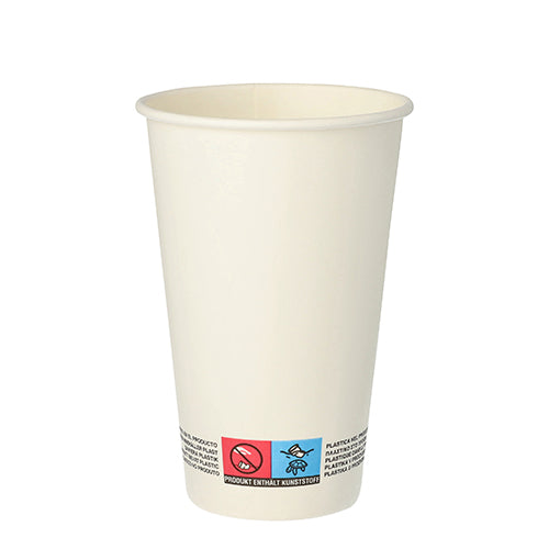 Papstar 1.000x Trinkbecher "To Go", Pappe, Weiß, Inhalt: 300ml, Durchmesser: 8cm, Höhe: 11,7cm