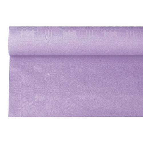 Papstar 12x Papiertischtuch mit Damastprägung 6 m x 1,2 m lila