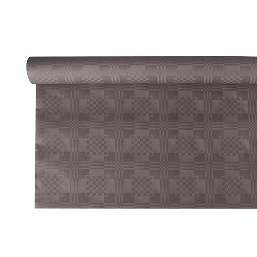Papstar 12x Papiertischtuch mit Damastprägung 6 m x 1,2 m grau