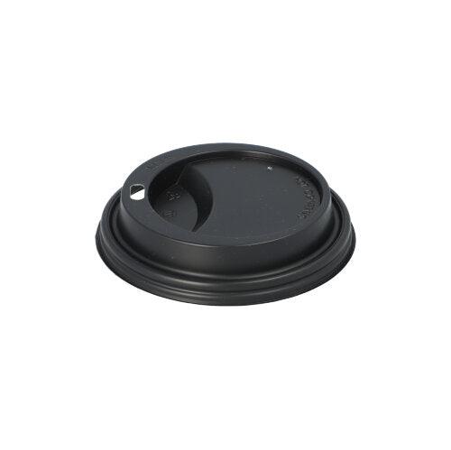 Papstar 10x 100 Dom-Deckel, PS "To Go" rund Ø 9 cm · 1,8 cm schwarz