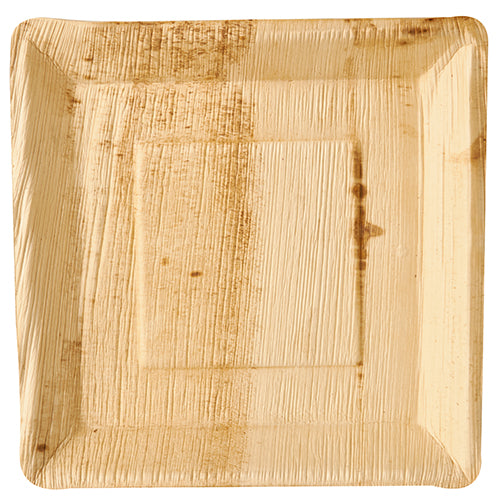 Papstar 4x 25 Teller, Palmblatt "pure" eckig 25 cm x 25 cm x 2,5 cm