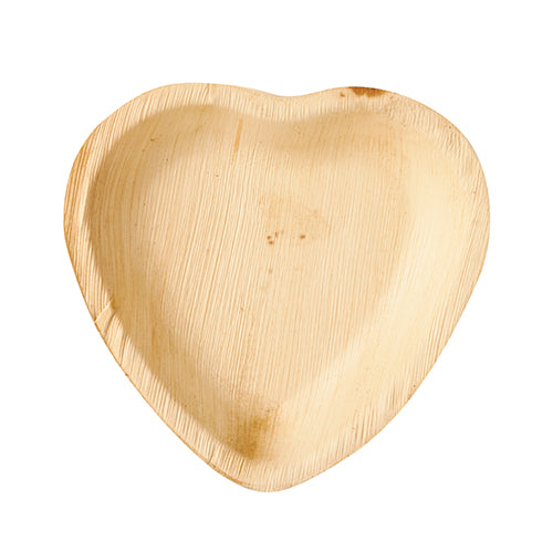 Papstar 4x 25 Teller, Palmblatt "pure" 15,5 cm x 3 cm "Herz"