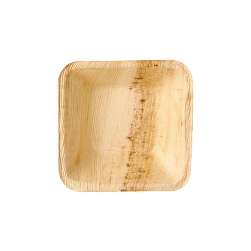 Papstar 10x 25 Schalen, Palmblatt "pure" eckig 100 ml 10 cm x 10 cm x 3 cm