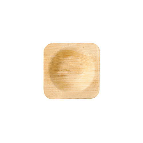 Papstar 250x Schalen, Palmblatt, Natur, Serie: Pure, 6x6x1,3cm