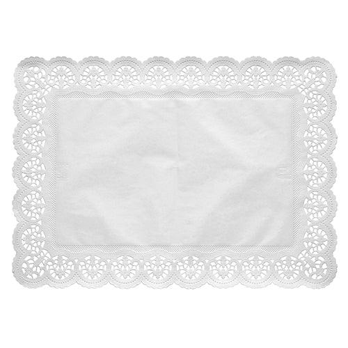 Papstar 20x 100 Spitzenpapiere eckig 53 cm x 32,5 cm weiss