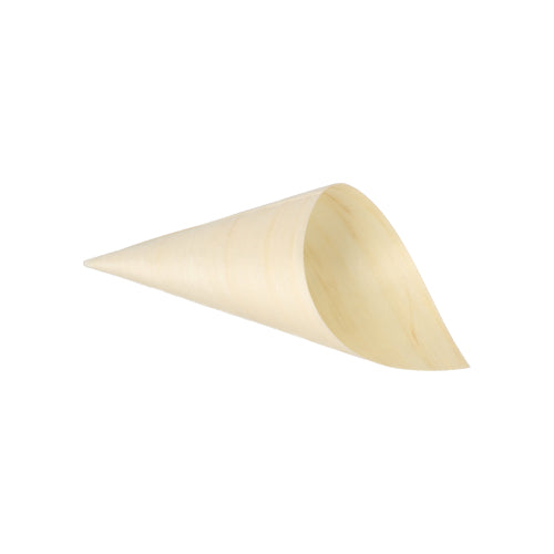 Papstar 500x Spitztüten, Holz, Natur, Serie: PURE, Durchmesser: 8cm, Länge: 15,5cm