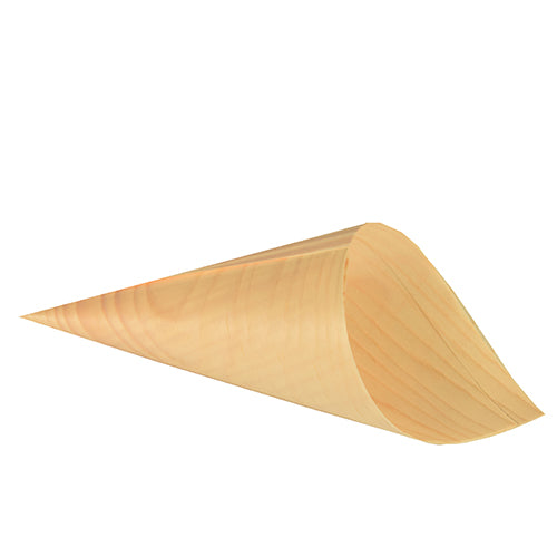Papstar 500x Spitztüten, Holz, Serie: PURE, Braun, Durchmesser: 11cm, Länge: 21cm