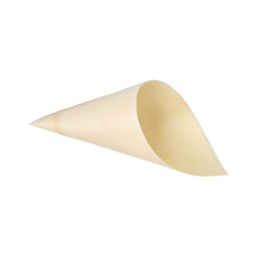 Papstar 500x Spitztüten, Holz, Natur, Serie: Pure, Durchmesser: 9,5cm, Länge: 18cm