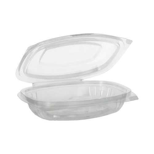 Papstar 6x 50 Feinkost- und Salatschalen mit Klappdeckeln, PLA "pure" 250 ml 3,1 cm x 16,1 cm x 13,2 cm glasklar