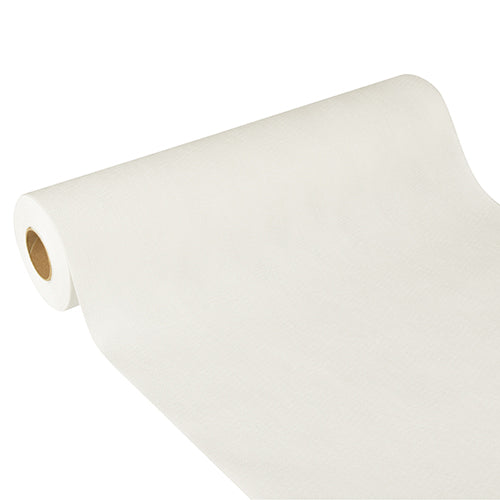 Papstar 4x Tischläufer, stoffähnlich, Vlies "soft selection plus" 24 m x 40 cm weiss