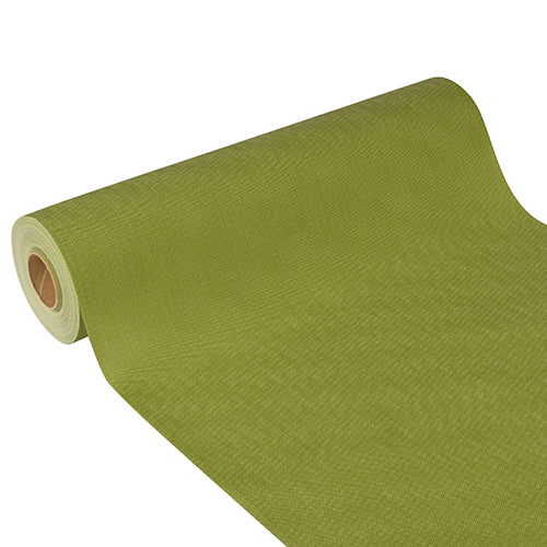 Papstar 4x Tischläufer, stoffähnlich, Vlies "soft selection plus" 24 m x 40 cm olivgrün