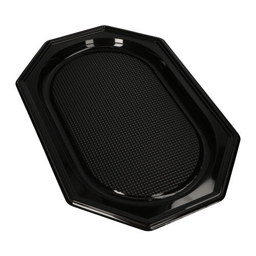 Papstar 10x 10 Servierplatten, PET 45 cm x 30 cm schwarz