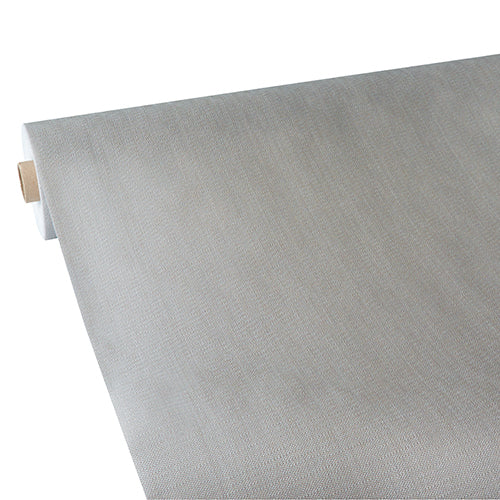 Papstar 2x Tischdecke, stoffähnlich, Vlies "soft selection plus" 25 m x 1,18 m silber