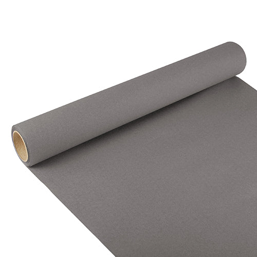 Papstar 6x Tischläufer, Tissue "ROYAL Collection" 3 m x 40 cm grau