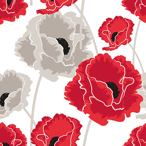 Papstar 10x 20 Servietten, 3-lagig 1/4-Falz 40 cm x 40 cm "Poppy"