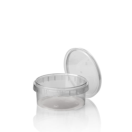 Papstar 7x 50 Feinkostbecher, PP 300 ml Ø 11,8 cm · 5,1 cm transparent mit Originalitätsverschluss