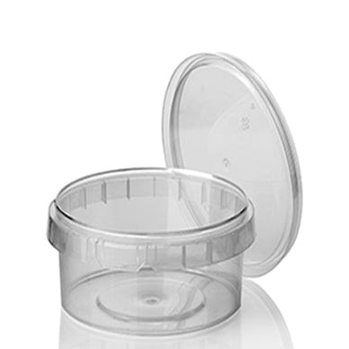 Papstar 7x 40 Feinkostbecher, PP 480 ml Ø 11,8 cm · 7 cm transparent mit Originalitätsverschluss