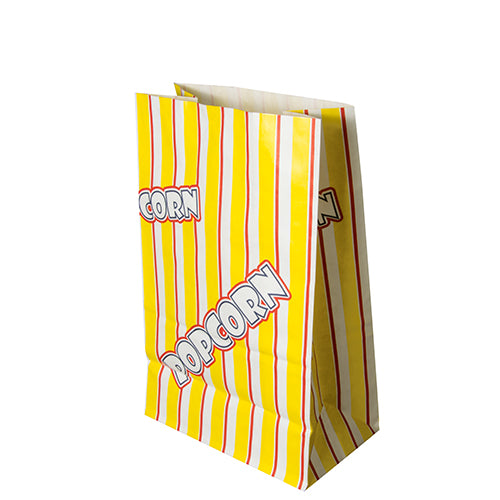 Papstar 1.000x Popcorn Tüten, Pergament-Ersatz, Schriftzug: Popcorn, Inhalt: 2,5l, 22x14x8cm