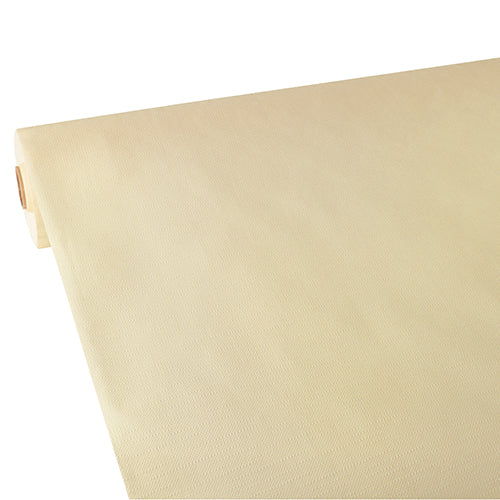 Papstar 2x Tischdecke, stoffähnlich, Vlies "soft selection plus" 25 m x 0,9 m champagner