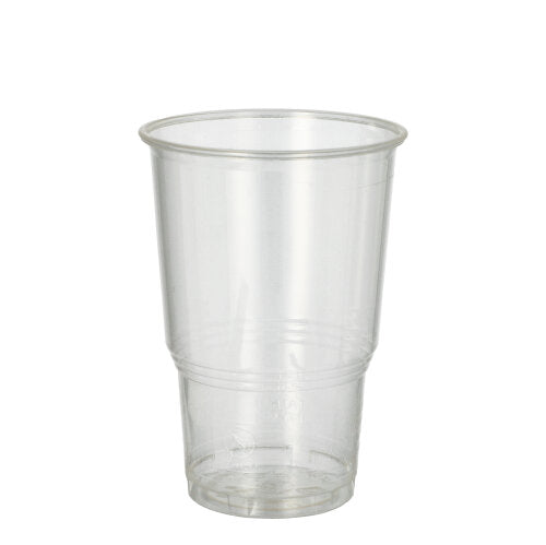 Papstar 12x 25 Kaltgetränkebecher, PLA "pure" 0,25 l Ø 7,8 cm · 11 cm glasklar mit Schaumrand