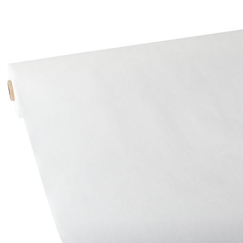 Papstar 1x Tischdecke, stoffähnlich, Vlies "soft selection" 25 m x 1,18 m weiss