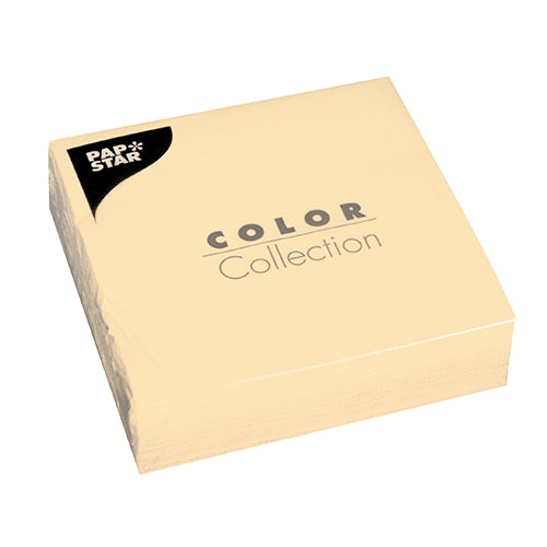 Papstar 700 Servietten, 3-lagig 1/4-Falz 33 cm x 33 cm creme