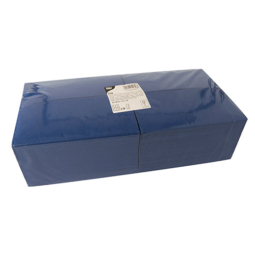 Papstar 1.000 Servietten, 3-lagig 1/8-Falz 40 cm x 40 cm dunkelblau