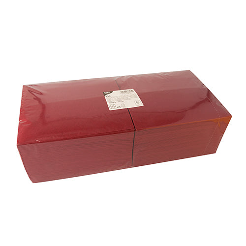 Papstar 4x 250 Servietten, 3-lagig 1/8-Falz 40 cm x 40 cm bordeaux