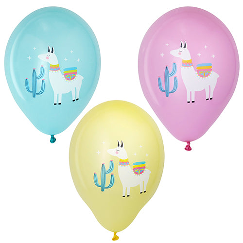 Papstar 12x 6 Luftballons Ø 29 cm farbig sortiert "Lama"